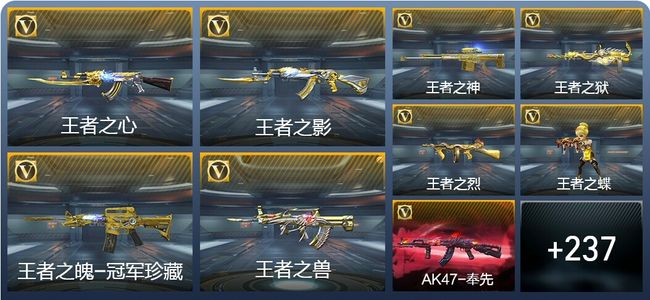 穿越火线：枪战王者V8 34王者武器 379英雄武器 10英雄角色 550万化 枪圣