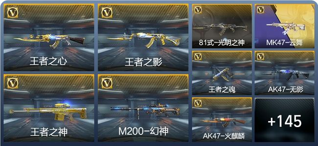 穿越火线：枪战王者V5 6王者武器 182英雄武器 1英雄角色 202万化 枪王