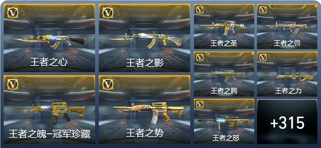 穿越火线：枪战王者V9 70王者武器 486英雄武器 9英雄角色 694万化 枪皇SS