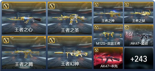 穿越火线：枪战王者V9 42王者武器 356英雄武器 10英雄角色 546万化 枪王S