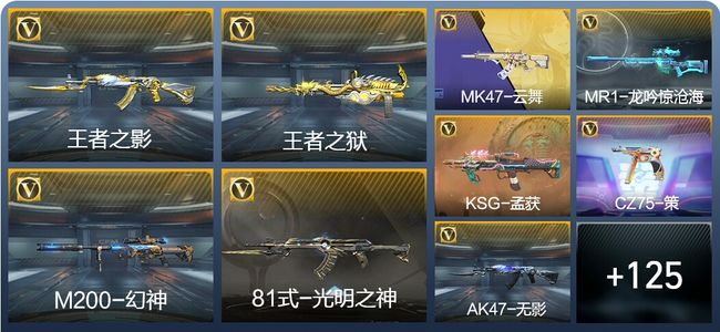 穿越火线：枪战王者V2 3王者武器 195英雄武器 4英雄角色 284万化 枪王SS