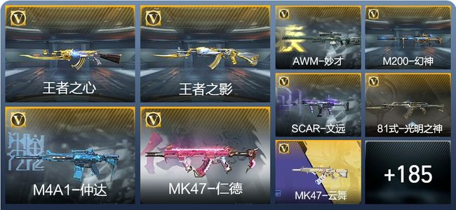 穿越火线：枪战王者V5 23王者武器 284英雄武器 1英雄角色 391万化 枪圣