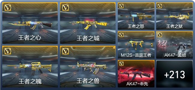 穿越火线：枪战王者V8 18王者武器 289英雄武器 4英雄角色 341万化 枪神