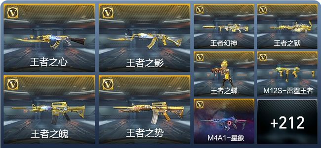 穿越火线：枪战王者V8 28王者武器 353英雄武器 7英雄角色 444万化 枪皇