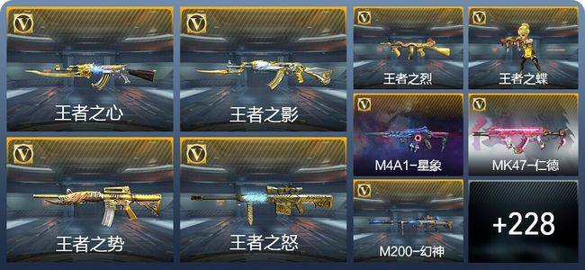 穿越火线：枪战王者V8 18王者武器 333英雄武器 7英雄角色 288万化 枪皇S