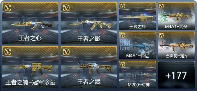 穿越火线：枪战王者V8 17王者武器 262英雄武器 4英雄角色 359万化 枪皇SS