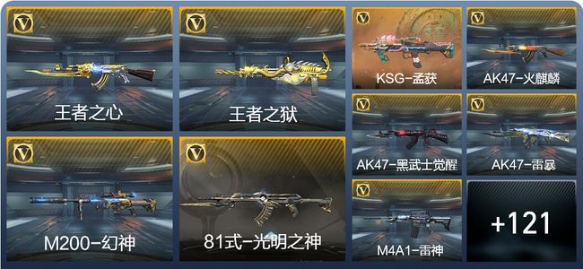 穿越火线：枪战王者V2 4王者武器 175英雄武器 5英雄角色 200万化 大师SS