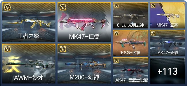 穿越火线：枪战王者V5 2王者武器 176英雄武器 4英雄角色 221万化 枪王SSS