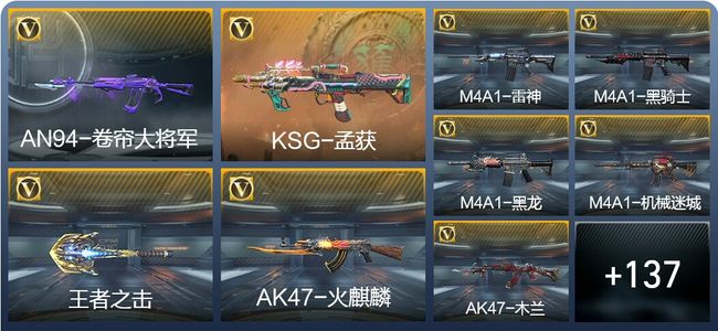 穿越火线：枪战王者V5 7王者武器 219英雄武器 2英雄角色 241万化 枪王S