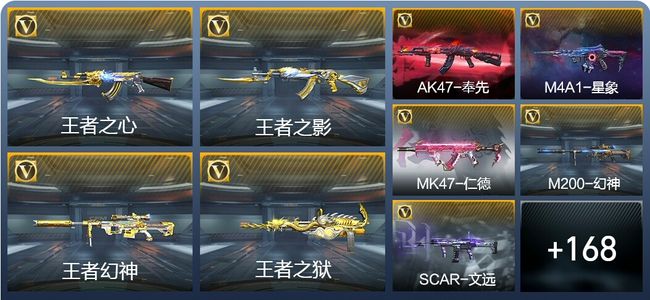 穿越火线：枪战王者V7 11王者武器 248英雄武器 7英雄角色 369万化 枪皇S