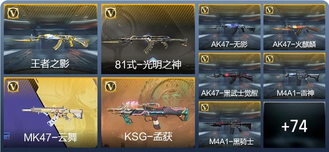 穿越火线：枪战王者V2 1王者武器 109英雄武器 206万化 枪王SS