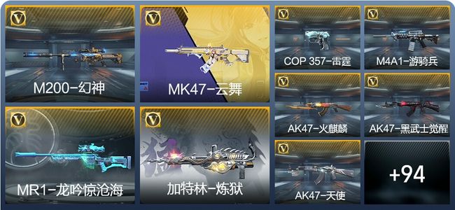 穿越火线：枪战王者V4 3王者武器 133英雄武器 4英雄角色 173万化 枪神