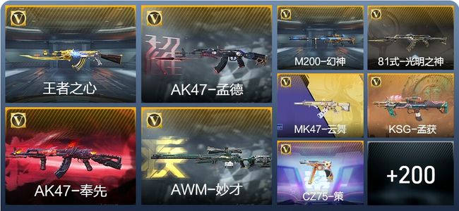 穿越火线：枪战王者V7 7王者武器 279英雄武器 6英雄角色 293万化 枪圣S