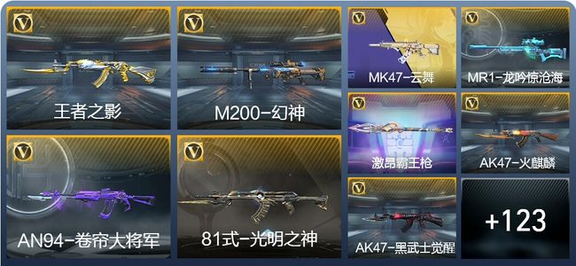 穿越火线：枪战王者V2 2王者武器 169英雄武器 2英雄角色 195万化 枪王S