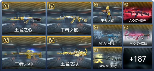 穿越火线：枪战王者V6 8王者武器 290英雄武器 3英雄角色 411万化 枪皇SSS