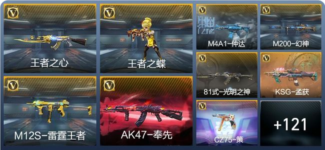 穿越火线：枪战王者V6 9王者武器 187英雄武器 5英雄角色 195万化 枪王