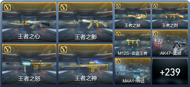 穿越火线：枪战王者V8 23王者武器 367英雄武器 10英雄角色 520万化 枪王