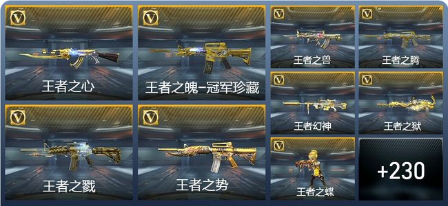 穿越火线：枪战王者V8 42王者武器 352英雄武器 5英雄角色 351万化 枪王S