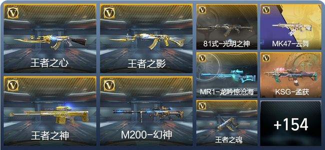 穿越火线：枪战王者V7 8王者武器 206英雄武器 2英雄角色 250万化 大师