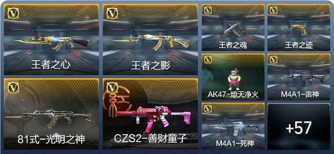 穿越火线：枪战王者V4 9王者武器 84英雄武器 123万化 大师S