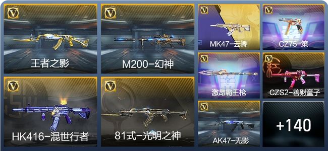 穿越火线：枪战王者V4 2王者武器 217英雄武器 3英雄角色 283万化 枪王SS