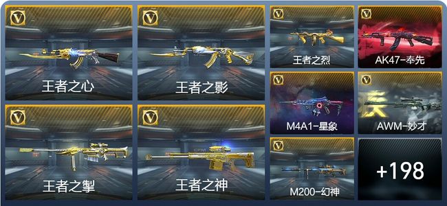 穿越火线：枪战王者V8 16王者武器 294英雄武器 6英雄角色 629万化 大师