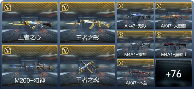 穿越火线：枪战王者V5 4王者武器 111英雄武器 2英雄角色 224万化 枪圣