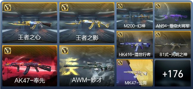 穿越火线：枪战王者V6 16王者武器 256英雄武器 6英雄角色 335万化 专家