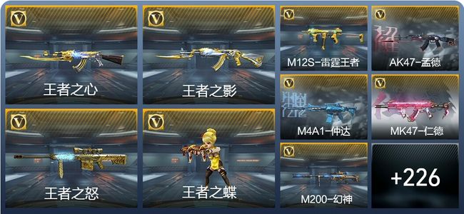 穿越火线：枪战王者V8 20王者武器 358英雄武器 3英雄角色 405万化 枪王