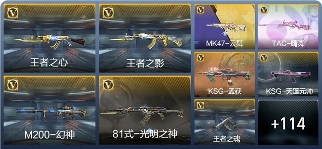 穿越火线：枪战王者V3 6王者武器 165英雄武器 2英雄角色 177万化 枪王SSS