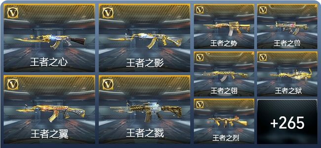 穿越火线：枪战王者V9 59王者武器 374英雄武器 13英雄角色 445万化 枪王