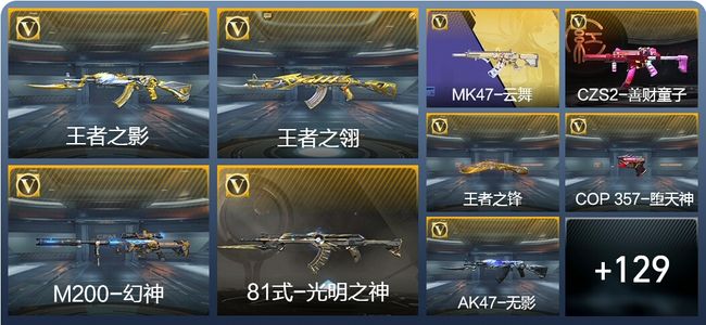 穿越火线：枪战王者V5 10王者武器 165英雄武器 2英雄角色 228万化 专家