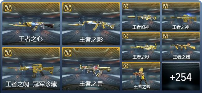 穿越火线：枪战王者V9 72王者武器 706英雄武器 948万化 专家