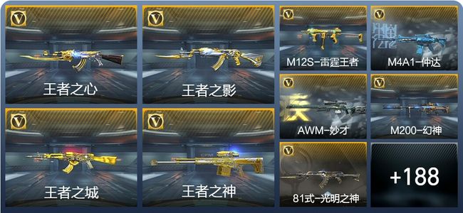 穿越火线：枪战王者V8 16王者武器 317英雄武器 2英雄角色 422万化 大师SS