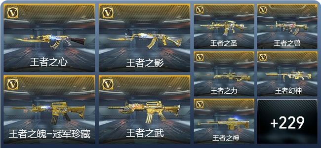 穿越火线：枪战王者V10 45王者武器 257英雄武器 11英雄角色 577万化 大师