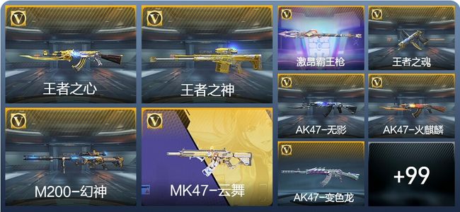 穿越火线：枪战王者V5 4王者武器 143英雄武器 1英雄角色 276万化 大师