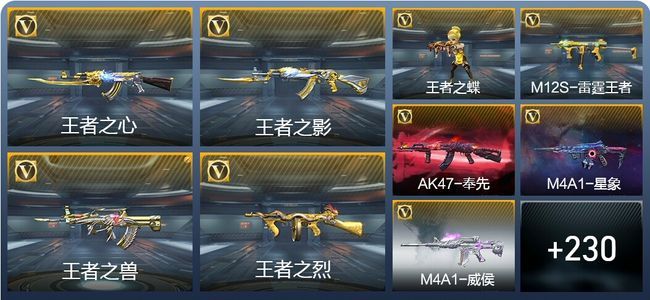 穿越火线：枪战王者V8 30王者武器 308英雄武器 4英雄角色 181万化 精英