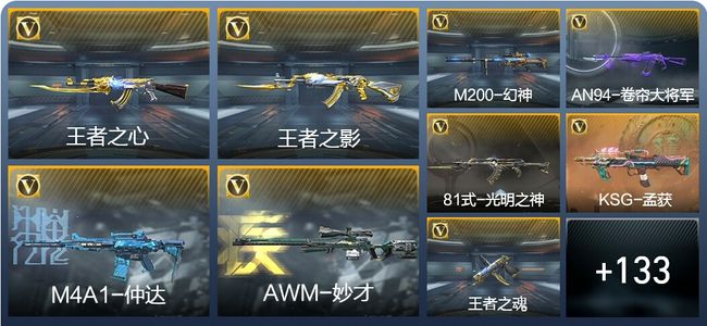 穿越火线：枪战王者V4 4王者武器 215英雄武器 2英雄角色 285万化 专家