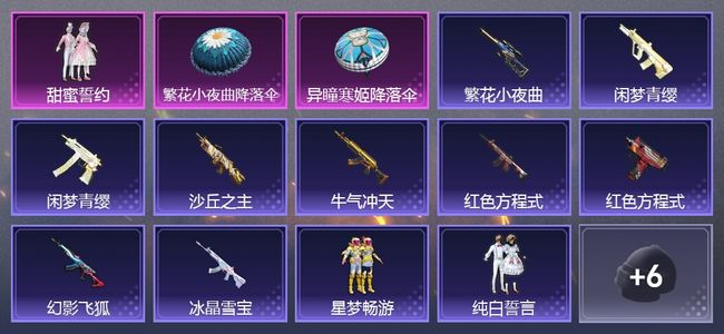 和平精英1粉装 14枪皮 10套装 4945热力 黄金