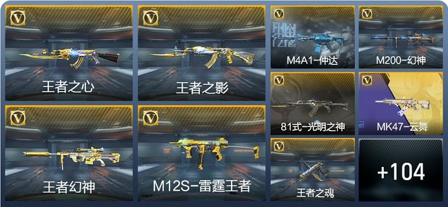 穿越火线：枪战王者V6 9王者武器 167英雄武器 214万化 专家