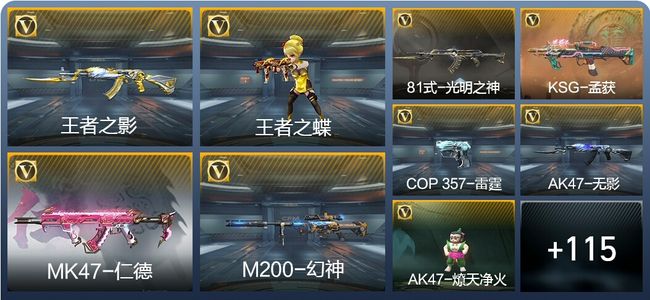 穿越火线：枪战王者V3 7王者武器 167英雄武器 1英雄角色 160万化 专家