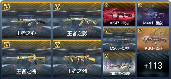 穿越火线：枪战王者V7 14王者武器 164英雄武器 4英雄角色 336万化 专家