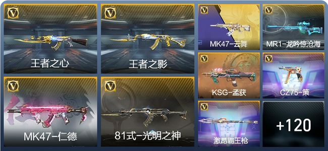 穿越火线：枪战王者V4 7王者武器 168英雄武器 2英雄角色 193万化 专家