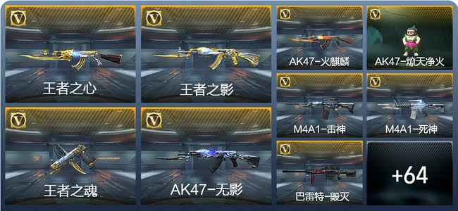 穿越火线：枪战王者V2 4王者武器 86英雄武器 2英雄角色 95万化 枪圣SSS