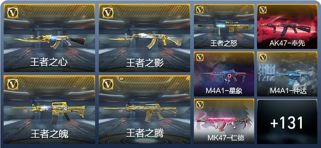 穿越火线：枪战王者V8 20王者武器 309英雄武器 5英雄角色 547万化 枪皇