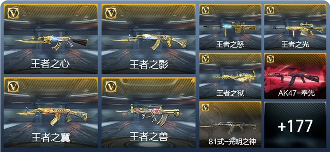 穿越火线：枪战王者V7 17王者武器 254英雄武器 2英雄角色 406万化 专家