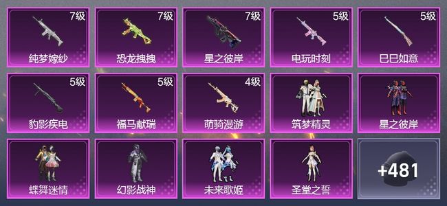 和平精英8升级枪 8粉装 2尾迹 290枪皮 221套装 87992热力 18印记 皇冠