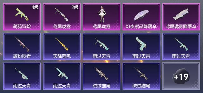 和平精英2升级枪 1粉装 21枪皮 11套装 5910热力 黄金