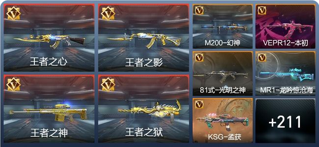 穿越火线：枪战王者V8 7王者 330英雄武器 10英雄角色 458万化 专家