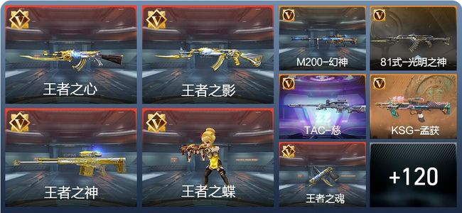 穿越火线：枪战王者V5 8王者 172英雄武器 6英雄角色 260万化 精英